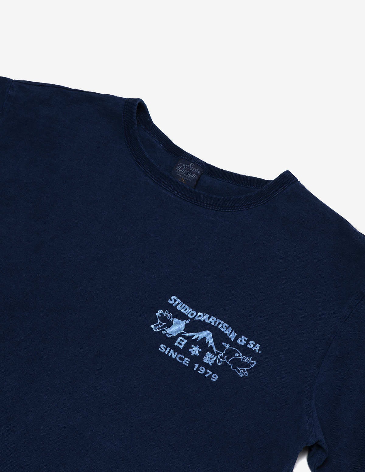 8067A USA cotton indigo T-shirt
