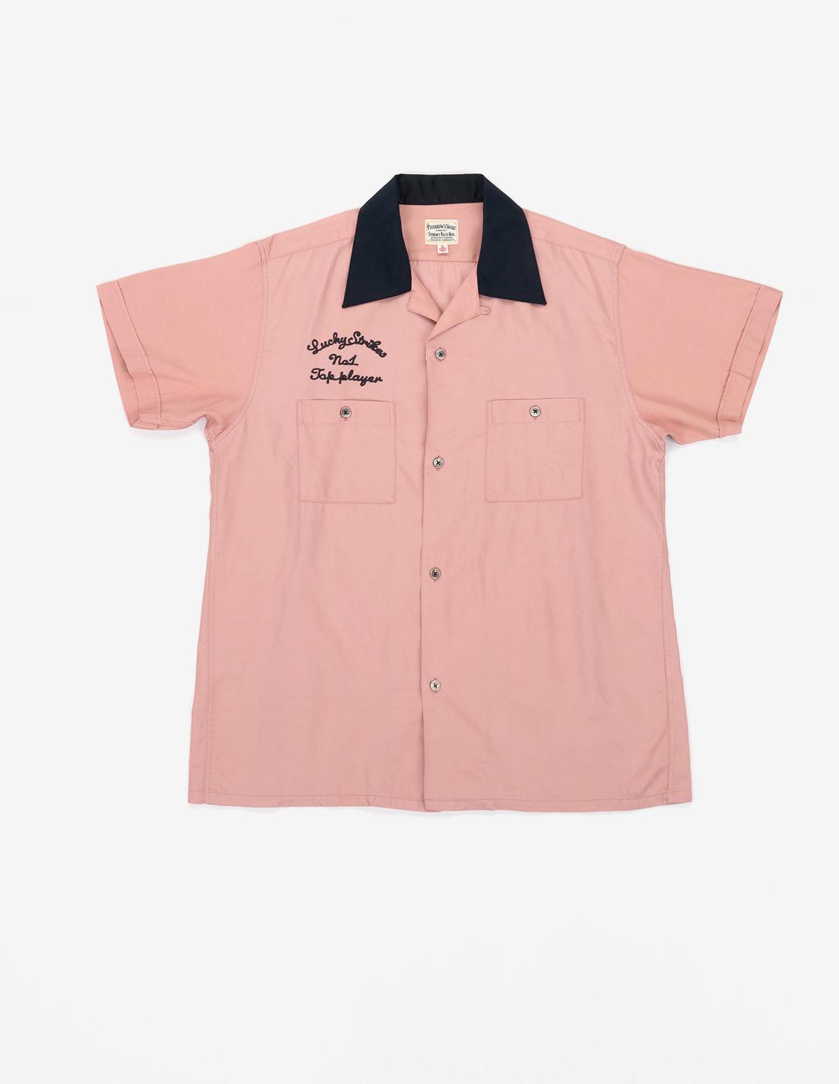 23S-PBS1 Lucky Strikes Bowling Shirts (Pink)