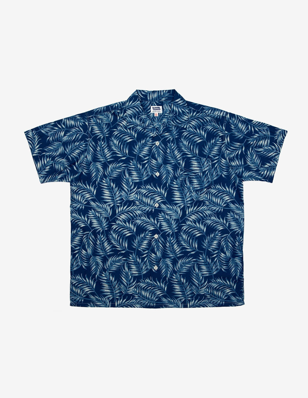 22S-PIS1 Indigo Cotton Hawaiian Shirts