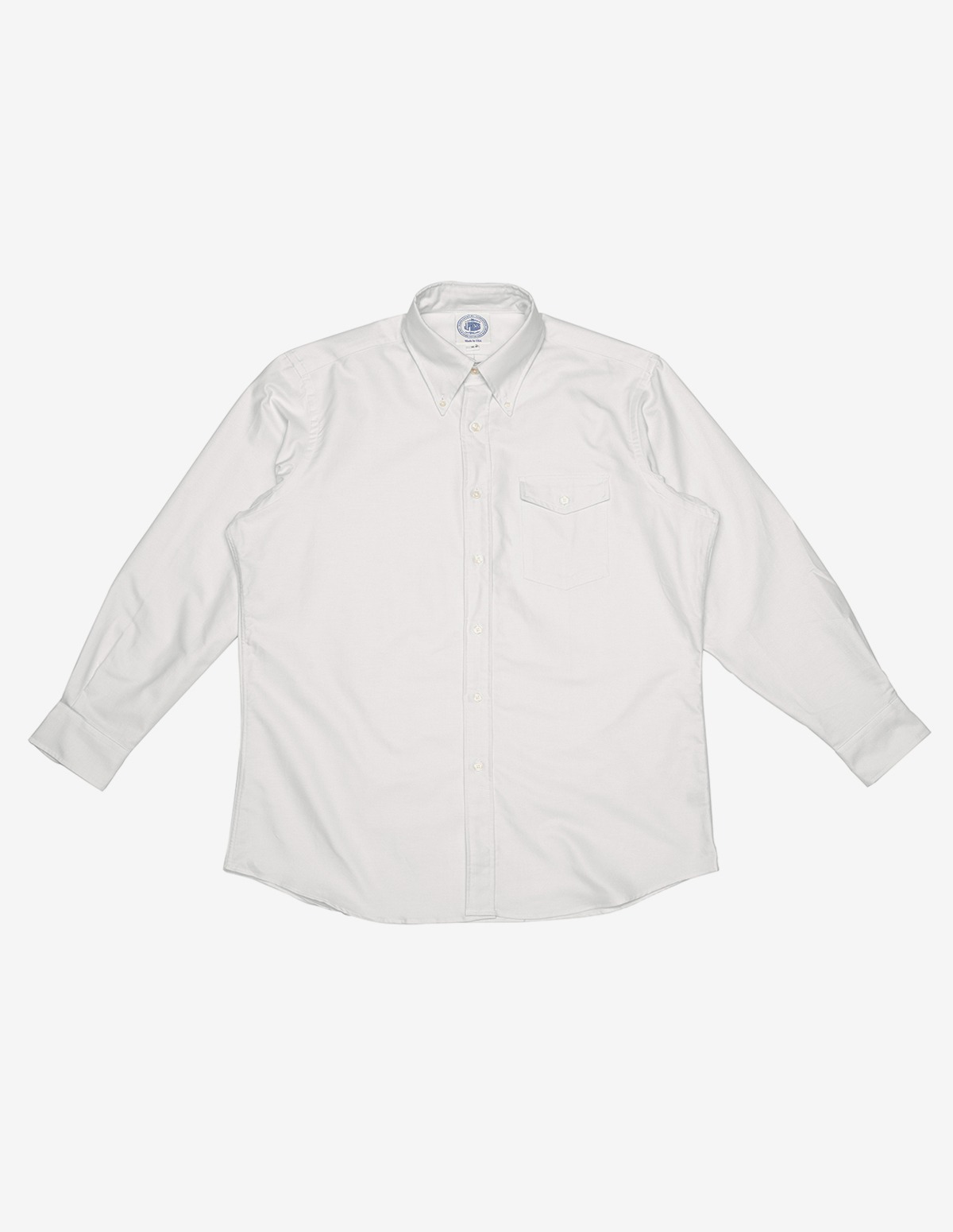 Oxford Dress Shirt  With Flap Pocket (White)