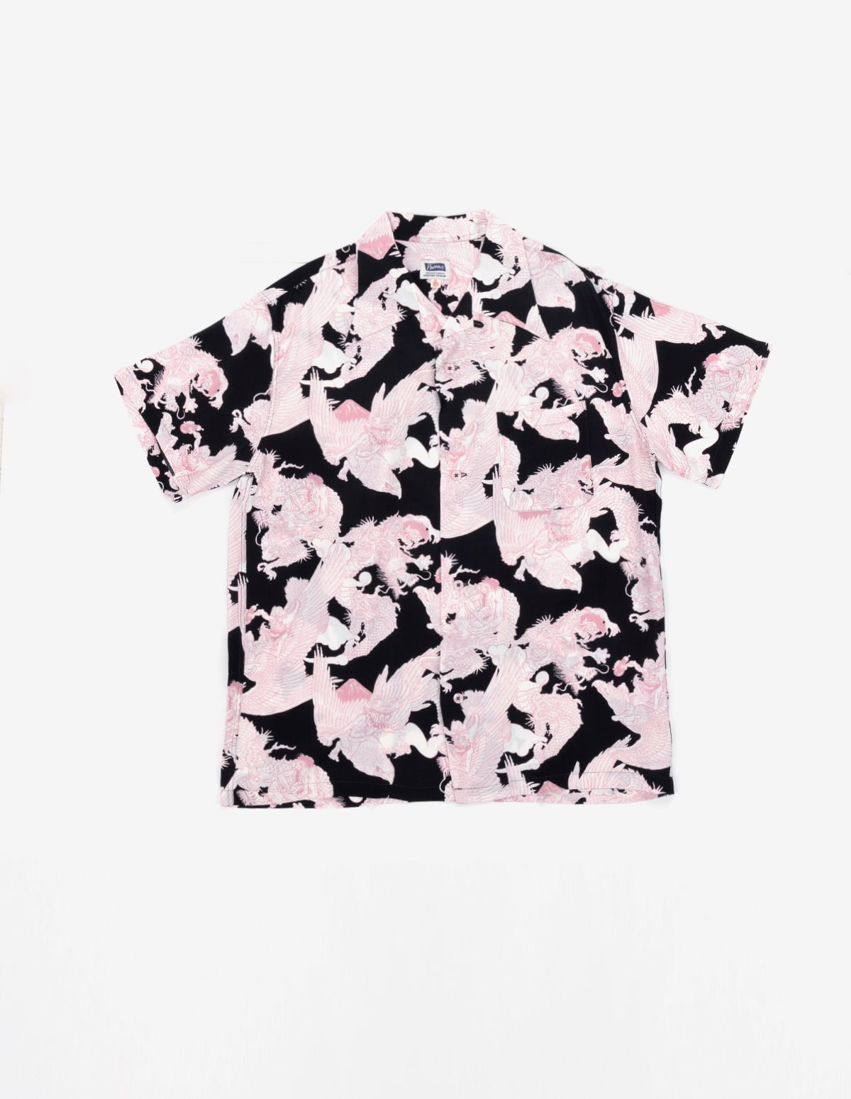 23S-THE SKIES MAD Hawaiian Shirts (Black/Pink)