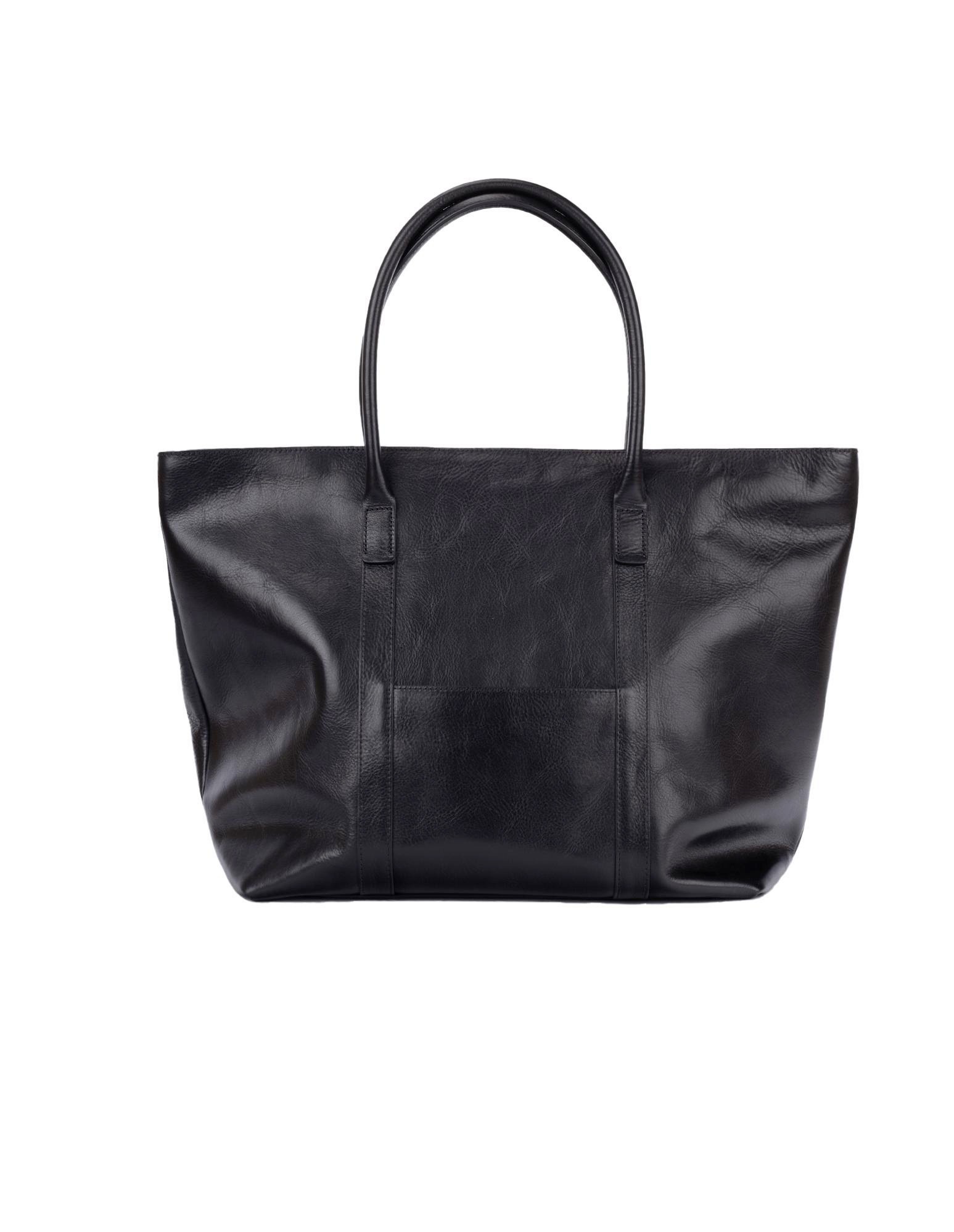 Essential Leather Tote Bag (Black)