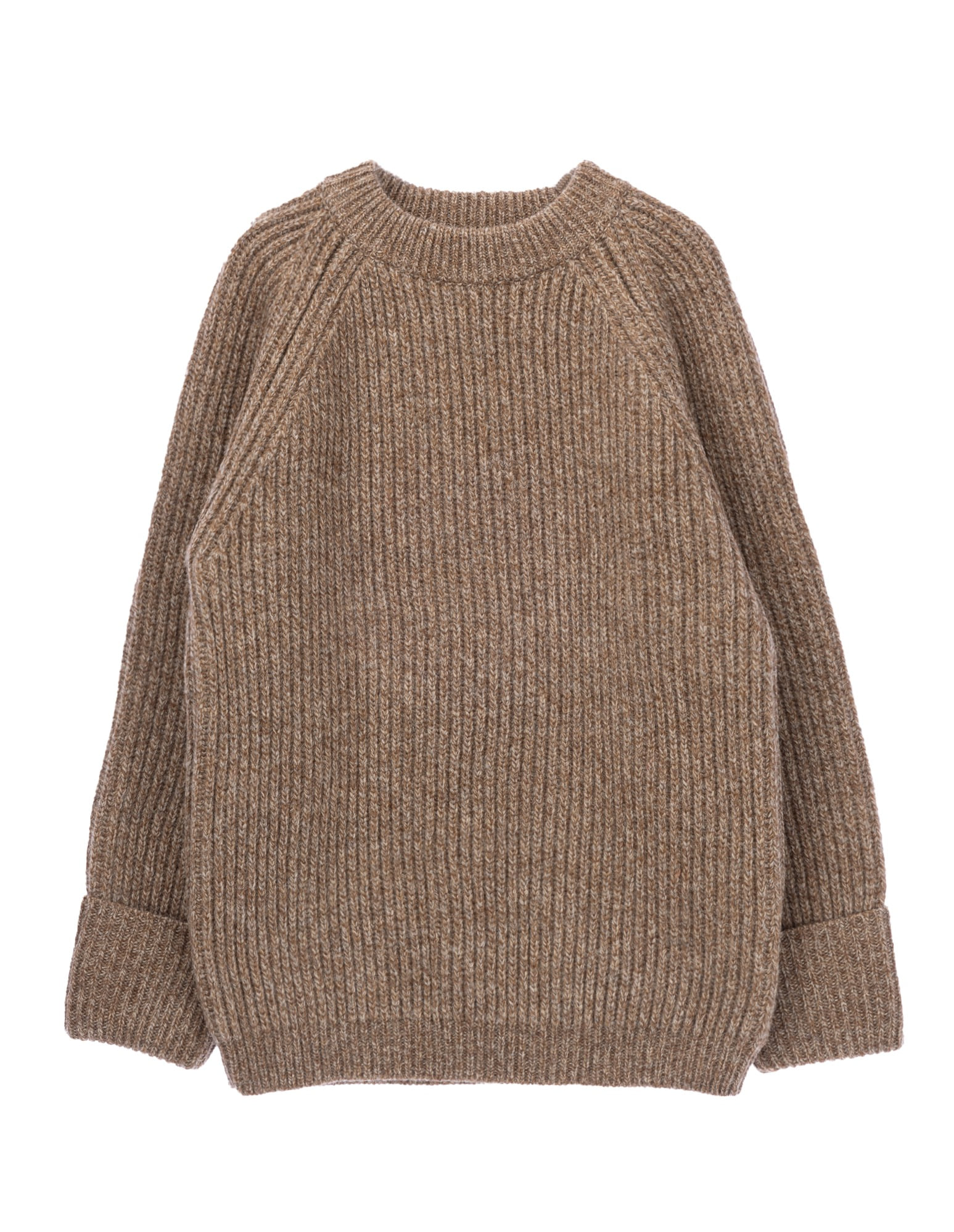 Fisher Man Sweater Shetland Wool (Cafe Ore)