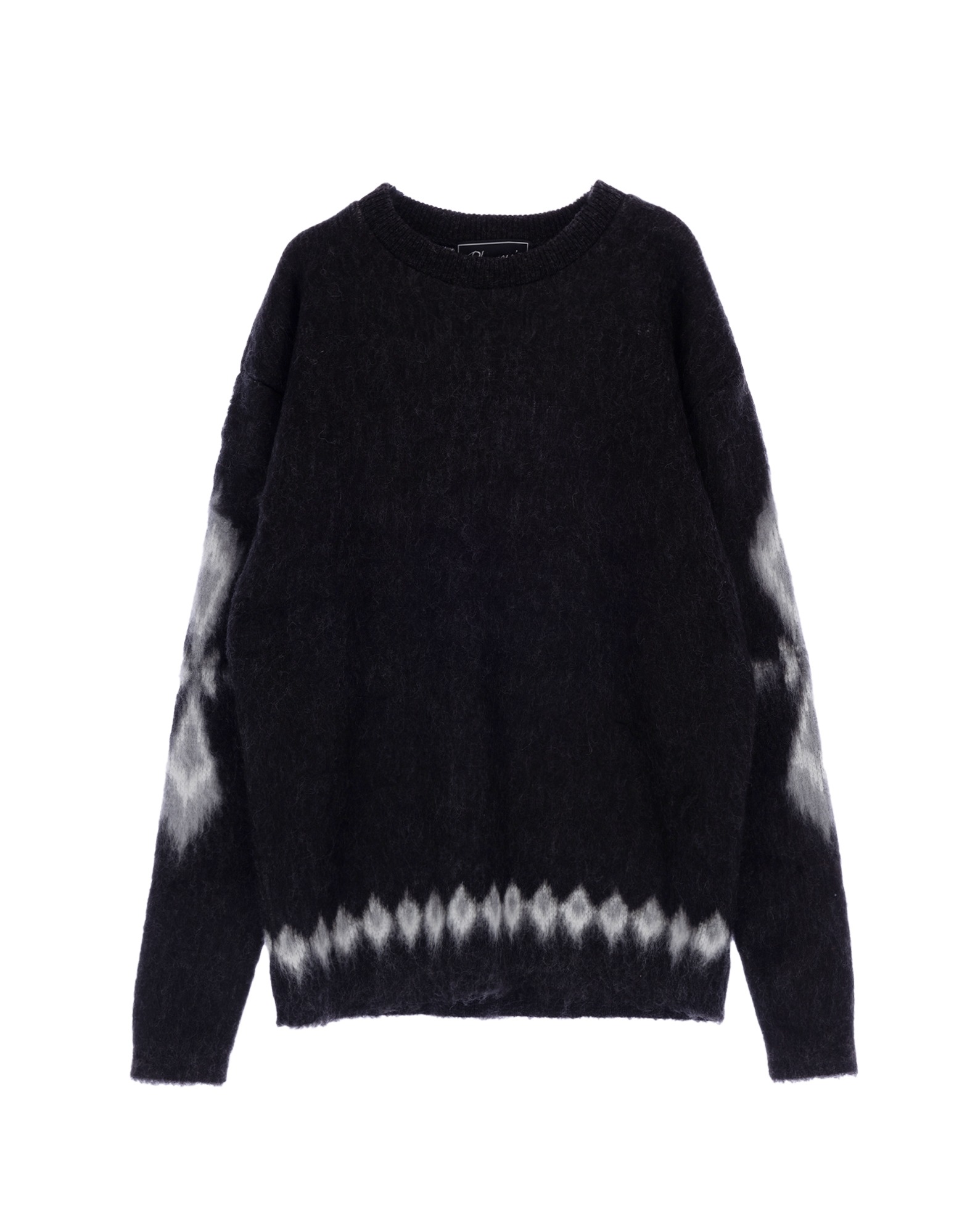 23W-PMS1 Mohair Crew Sweater Native (Black)