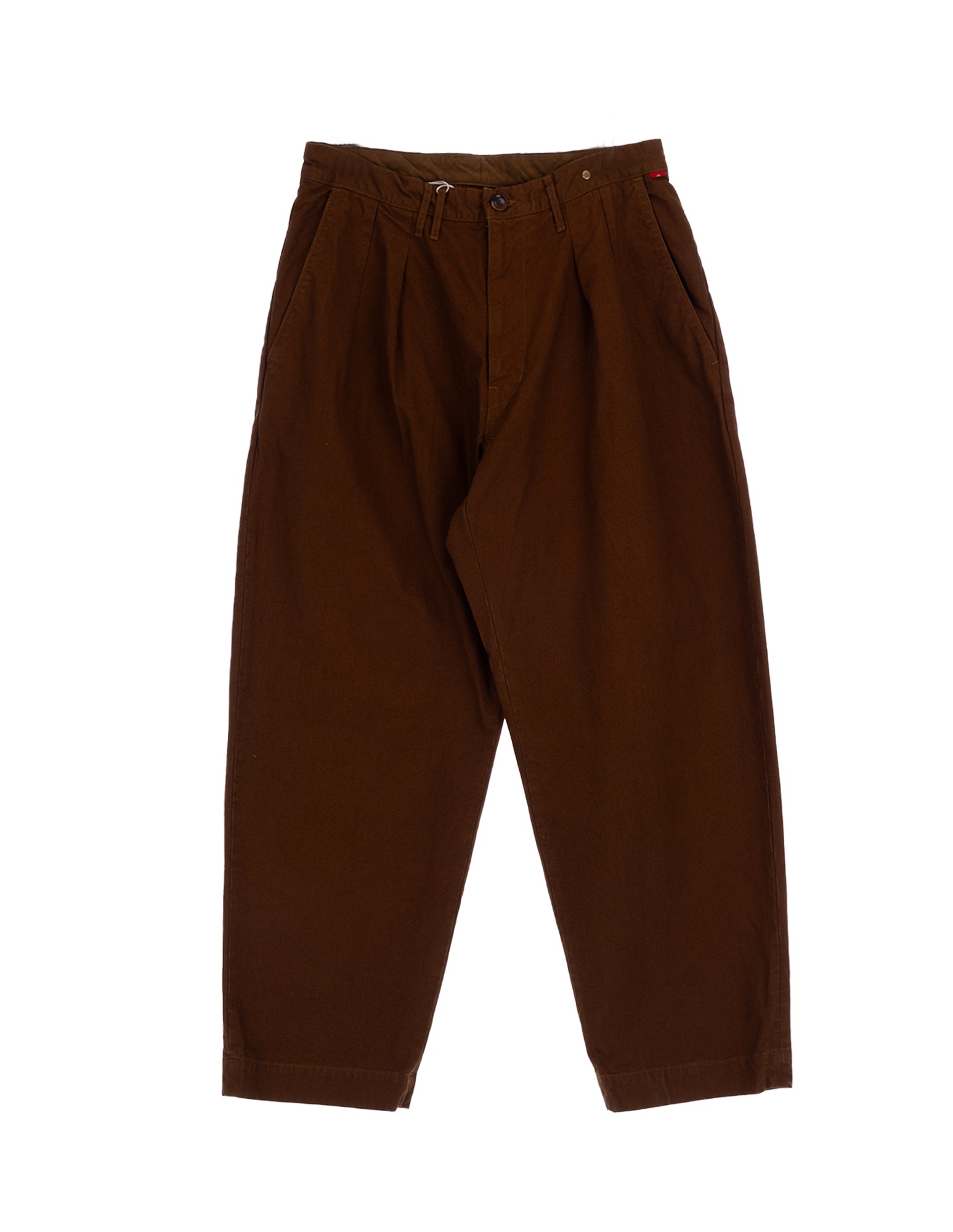 NM-TR04 STANDARD TUCK WIDE TROUSERS (Brown)