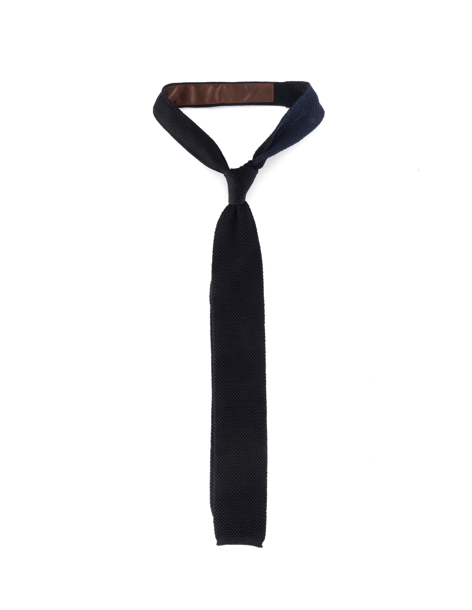 4 Face Silk Knitted Tie (Black)