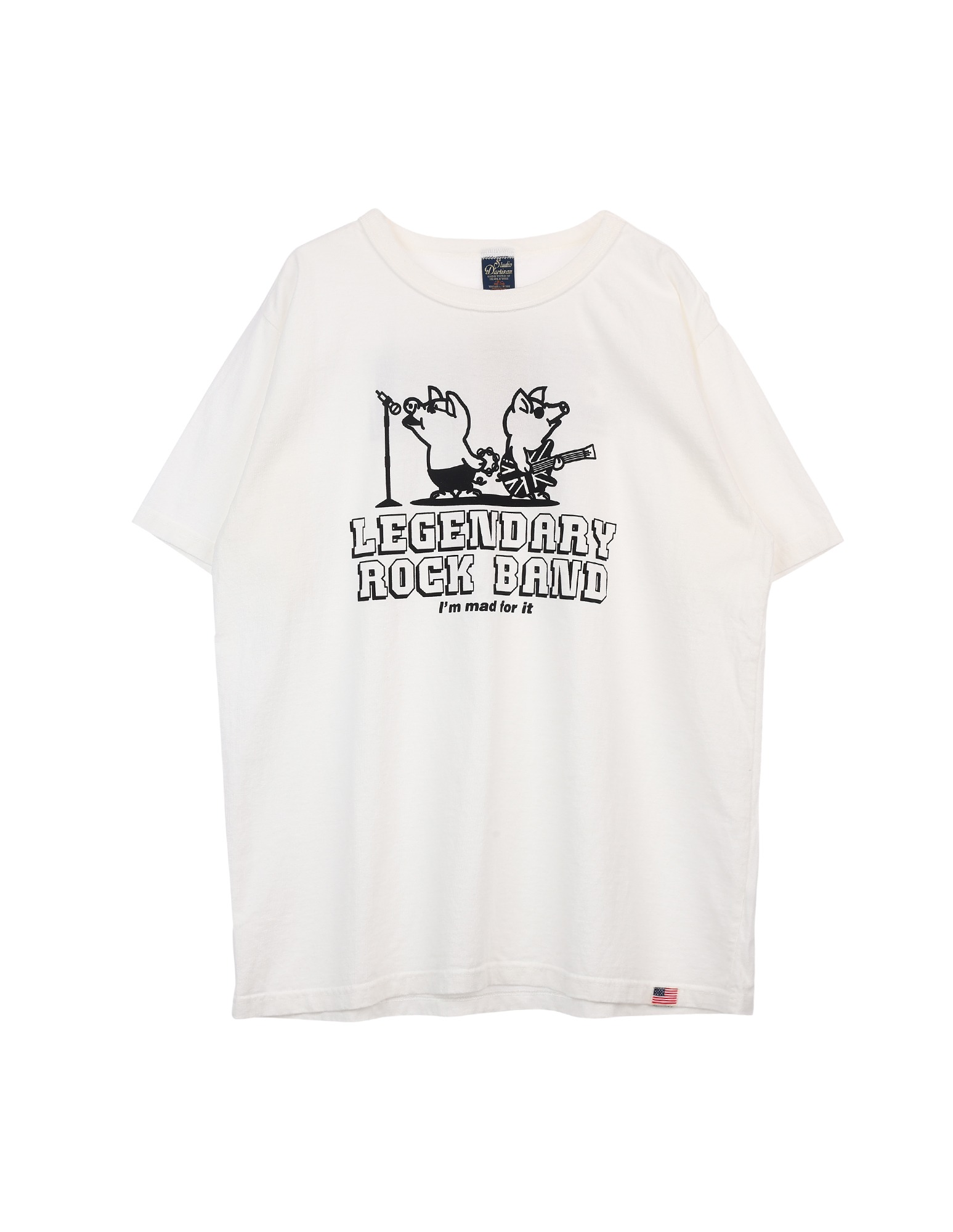 8144B USA cotton print T-shirt (White)
