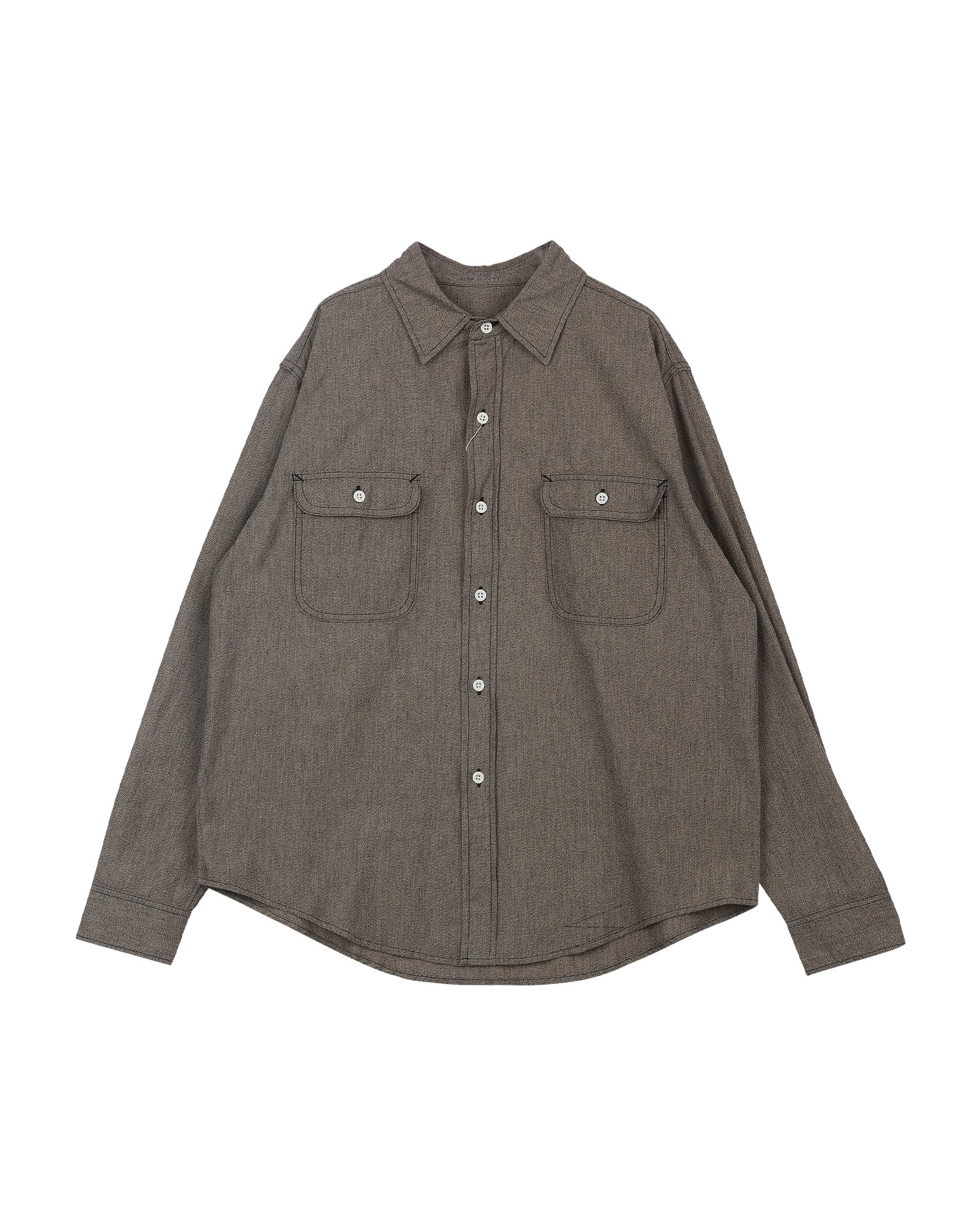 24S-650WS 80&#039;s type Chambray Work Shirts (Grey)