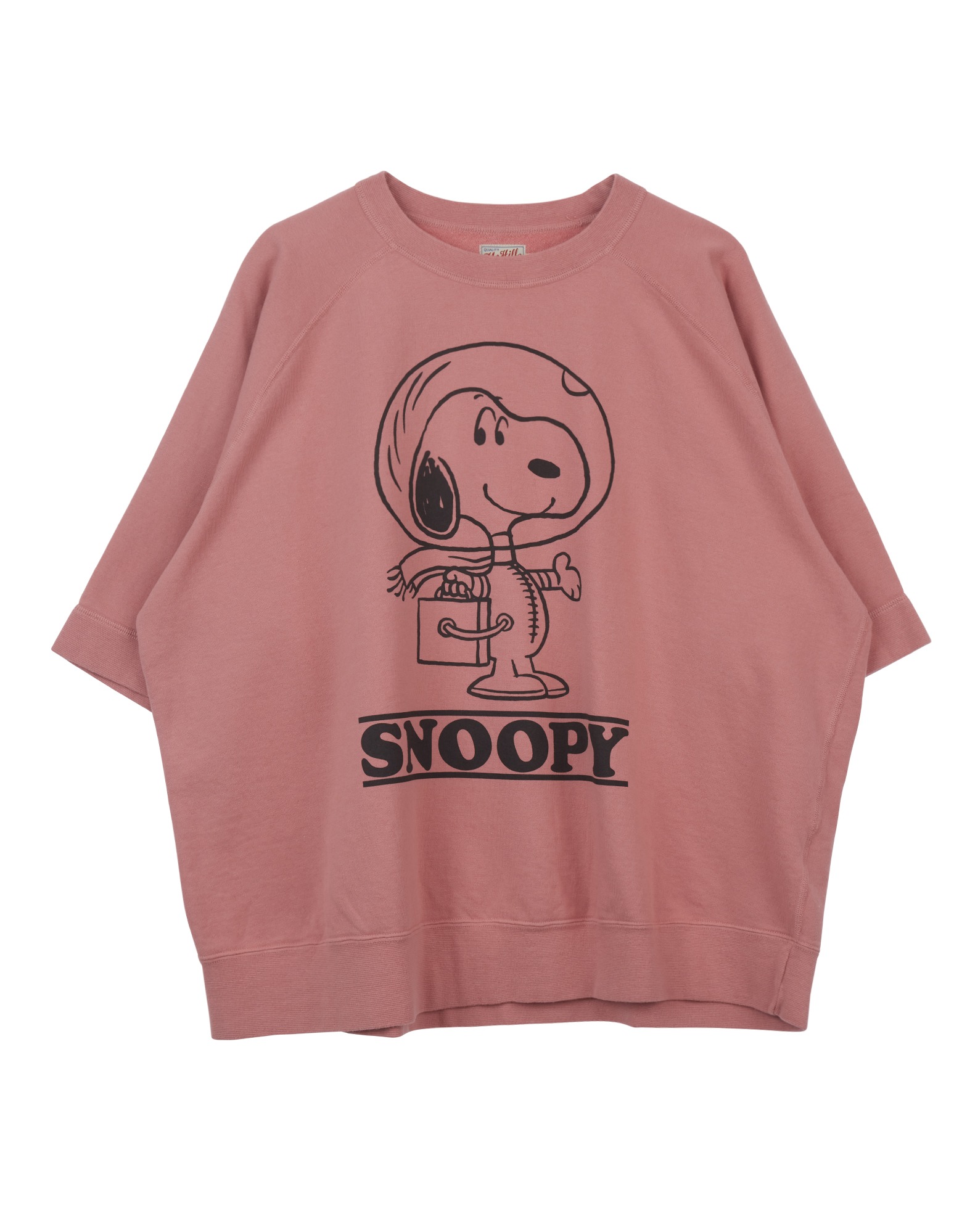 TMC2421 SHORT SLEEVE SWEAT SNOOPY &quot;FIRST BEAGLE ON THE MOON&quot; (Pink)