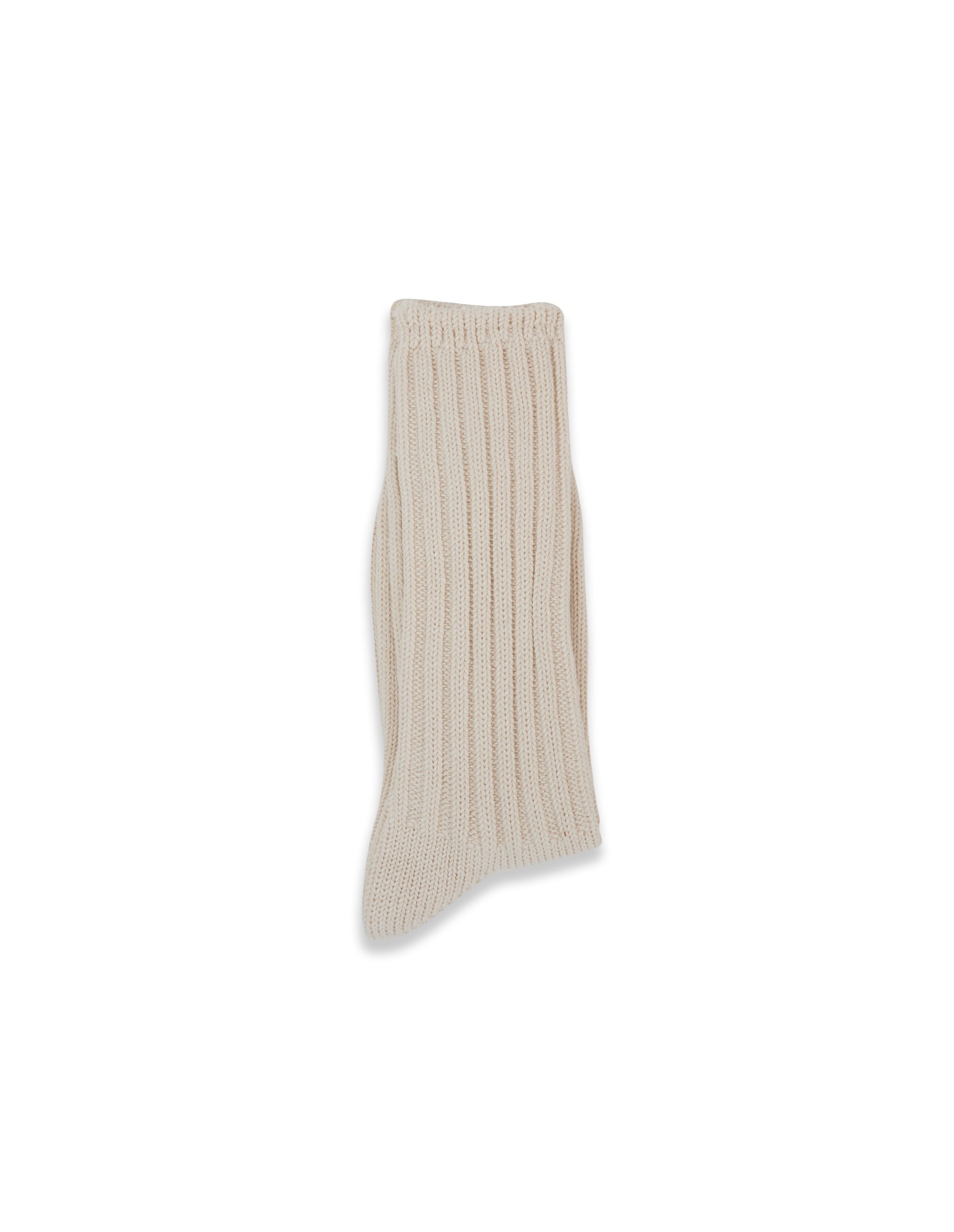 Ribbed Socks Low Gauge (Ivory)
